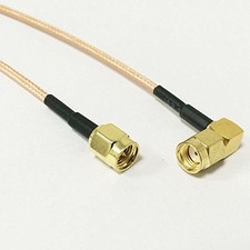 SMA male to RP-SMA male RA angle pigtail Cable 15cm 6" for Wi-Fi Router RF RG31