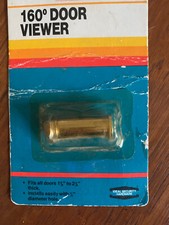 160 Degree Door Peephole Viewer Polished Brass Finish fits 1 3/4 to 2 1/8"