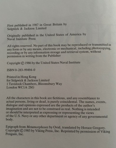 Flight Of The Intruder Stephen Coonts First Edition UK First Printing Free Post - Bild 4 von 11