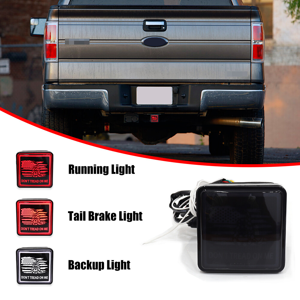 LED BRAKE TOW HITCH COVER LIGHT FOR TRUCK TRAILER 2 RECEIVER EOA