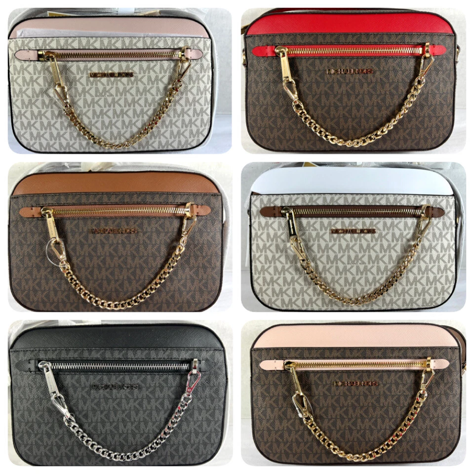 Michael kors jet set east west chain crossbody vanilla mk luggage