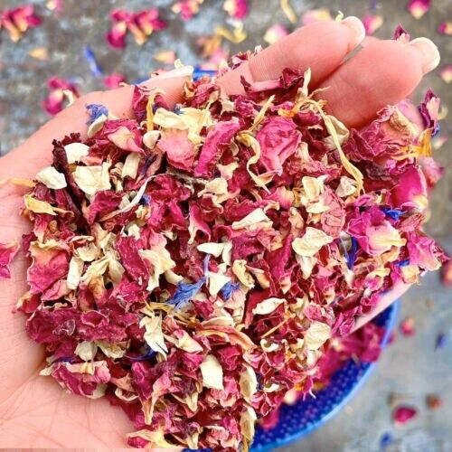 Natural Wedding Confetti Dried Real Flower Petal Biodegradable 1L Mixed