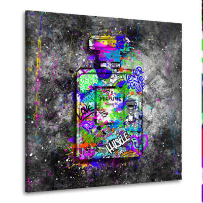 Graffiti Street Art Parfüm Leinwandbild Wandbild Kunstdruck XL Wanddeko