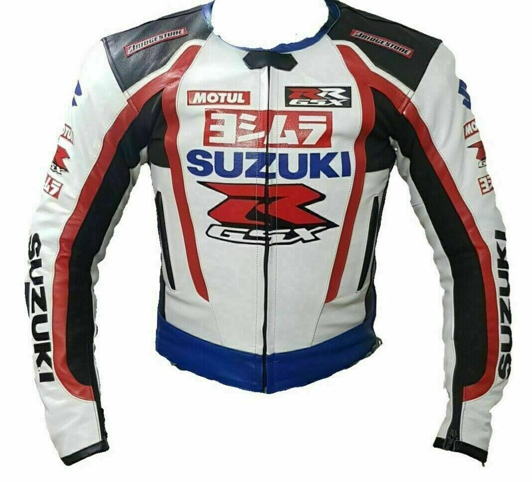 Suzuki GSXR Motorcycle Leather Riding Jacket Motorbike Suzuki GSXR Motorcycle Leather Riding Jacket Motorbike