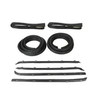 Front Door Window Run Sweep Felts Weatherstrip Seals Kit Set for Chevy GMC Truck