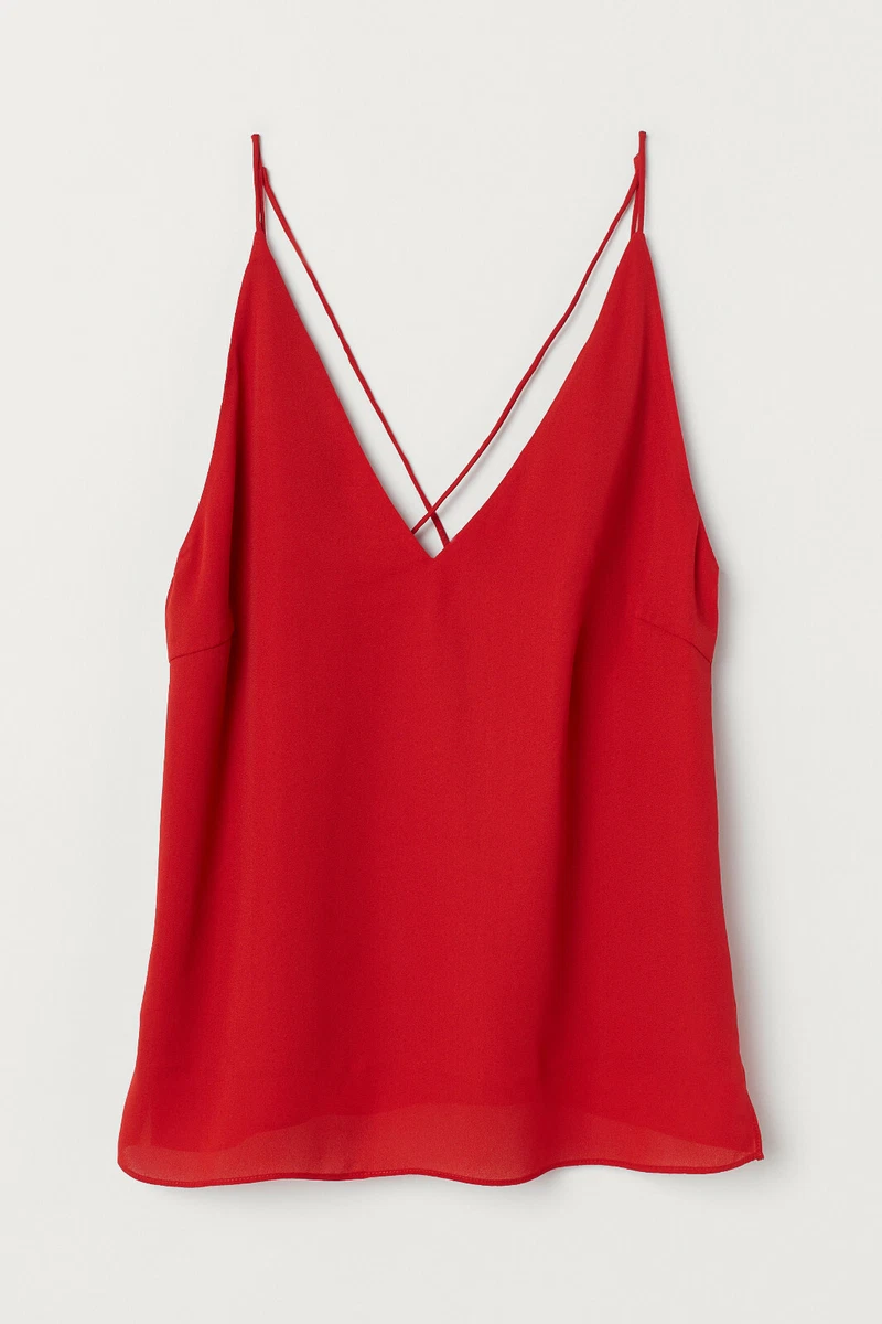 Red strappy cheap vest top