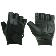 WEIGHT LIFTING PADDED LEATHER GLOVES TRAINING FITNESS BODY BUILDING GYM SPORTS