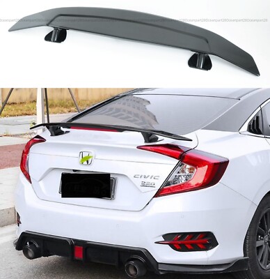 Matte Black ABS Rear Trunk Spoiler For 2016-2018 Honda Civic With 3rd Brake Light - Sleek Look & Easy Fit 4 thumbnail image
