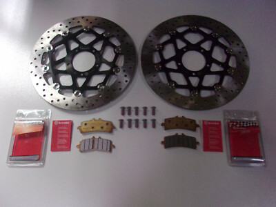 Brembo Bremsscheiben Bremse vorne + OEM Bremsbeläge + Schrauben Ducati 848 Evo