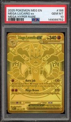 Mega Lucario EX 188/132 Mega Evolution Gold Hyper Rare
