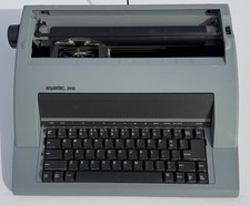 Vintage Swintec 2410 Gray Electric Typewriter *FULLYTESTED-WORKS EXCELLENT* thumbnail