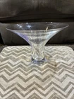 VINTAGE STEUBEN ART GLASS THUMBPRINT BOUQUET VASE 6 3/4" TALL x 10" DIAMETER