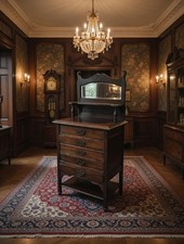 Edwardian Music display cabinet