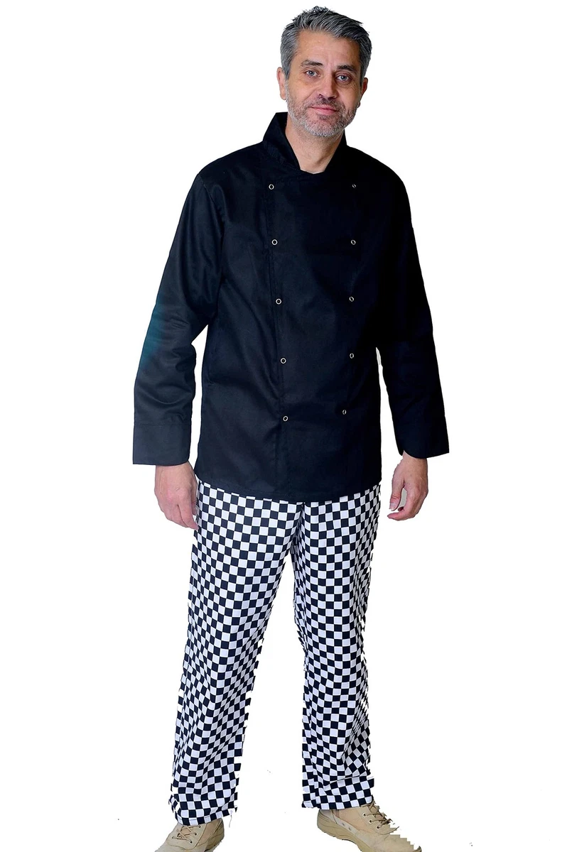 IBEX Professional Chef Jacket Full Sleeves – Black 4XL