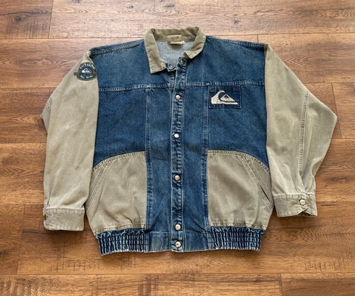 Vintage Quicksilver Denim Jacket Made In USA Men's Size Large Master Plan - product listing photo