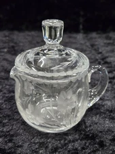 Heisey Creamer With Lid- Revere #1183 Floral Cutting**75-20
