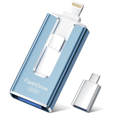 USB Stick 256GB, Lightning, USB 3.0, Android, iPhone, Micro USB, USB-C, Flash