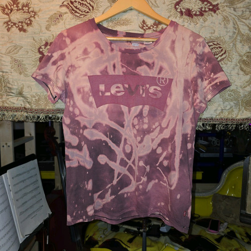 Original Distressed Vintage Levis Festival Tee Shirt Customised Blink Friction - Picture 6 of 6