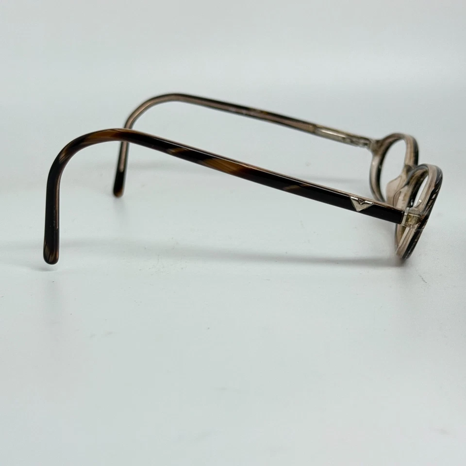 Valentino 5216 685 Striped Brown Oval Eyeglasses Frames 48-16 135 Italy H18802 - Image 4 of 4