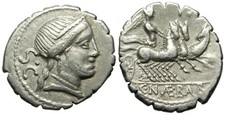R&ouml;mische Republik C. Naevius Balbus AR Denar (79 v. Chr.) Gens Naevia