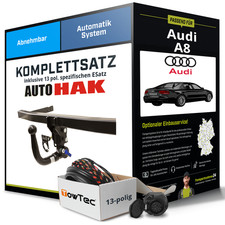 Anhängerkupplung abnehmbar für AUDI A8 +E-Satz NEU ABE PKW