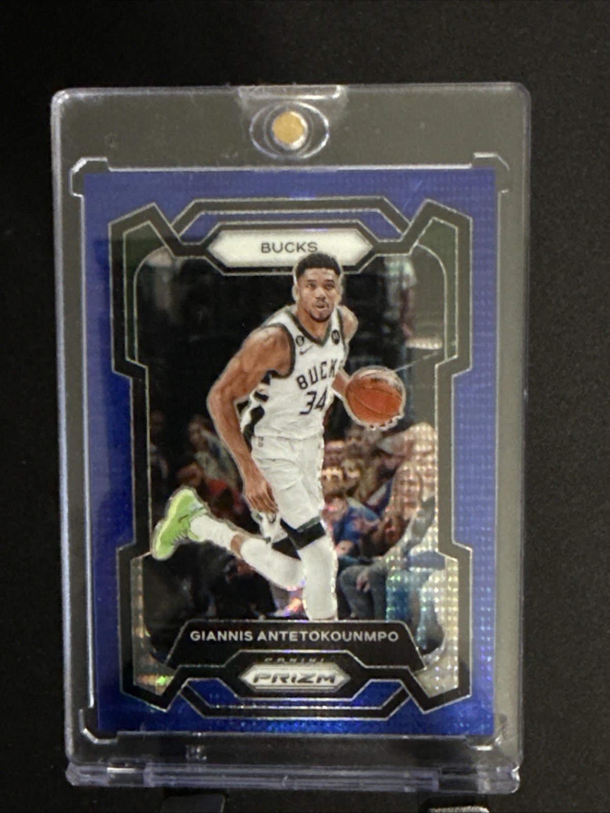 2023-24 Panini Prizm Giannis Antetokounmpo #103 Blue Seismic/99