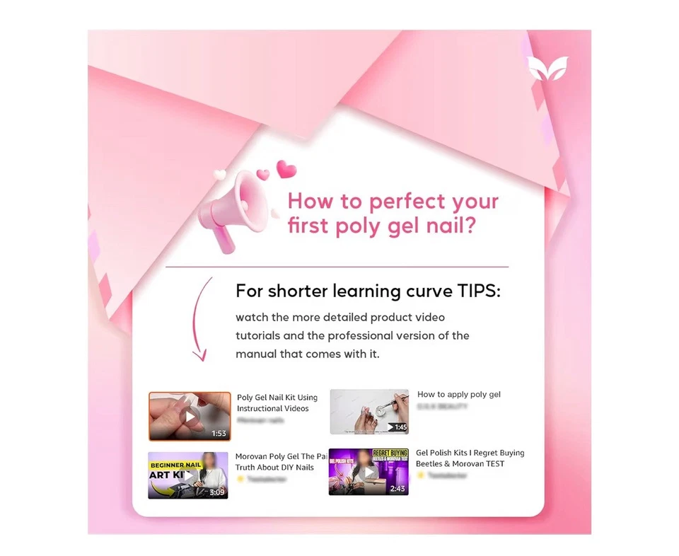 Juego de uñas de extensión de gel de polietileno de 10 colores con luces U V para principiantes hágalo usted mismo Foto 3 de 4