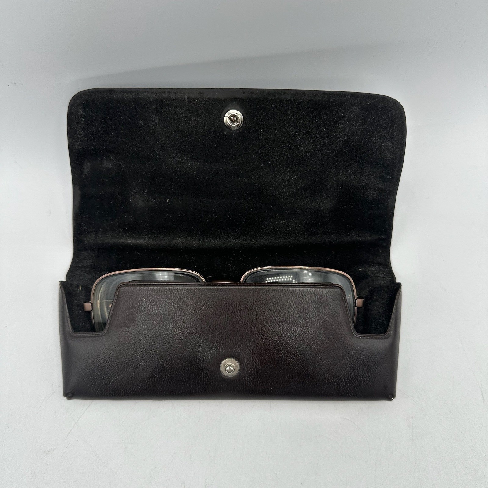 Vintage Rectangular Bifocal Eyeglasses Antique Br… - image 7