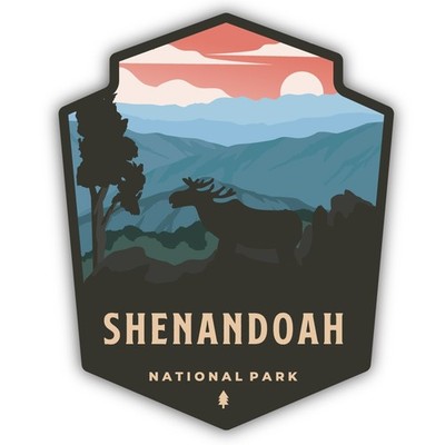 Shenandoah National Park Emblem Art Cut To Shape Vinyl Sticker