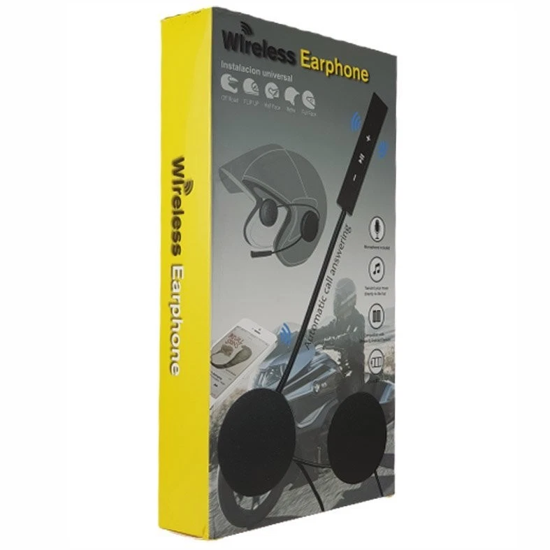 Auricolare Bluetooth Da  Casco Per Motociclisti Moto Chiamate a Mani Libere - Immagine 3 di 3