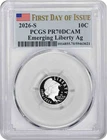 2026-S Emerging Liberty Ag Silver Dime 1776-2026 PR70DCAM FDOI PCGS