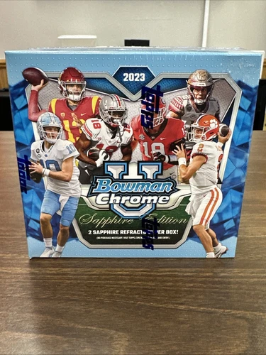 2023 BOWMAN CHROME U SAPPHIRE EDITION HOBBY BOX CALEB WILLIAMS DRAKE MAYE QTY