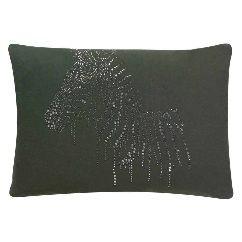 Pillow Collection Sparkling Zebra, Vert - Image 2 of 2