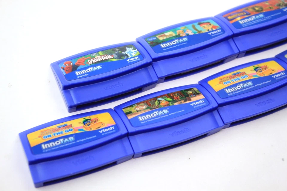 Lot of 7 Vtech Innotab Cartridge Games Madagascar 3 - Planes - Spiderman & More - Image 3 of 4