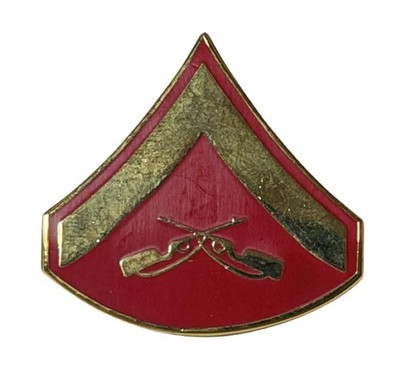 Lance Corporal Chevron Rank Motorcycle Hat Cap Lapel Pin M-418