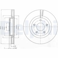 2X Delphi Bremsscheibe BG4109C FüR Trail Nissan J10 C13 Pulsar T31 Qashqai 2 1