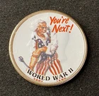 Colorized Kennedy Half Dollar World War II You're Next! Free Shipping