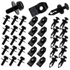 35PCS Engine Under Cover Splash Shield Guard Body Bolts Screws, Front Bumper