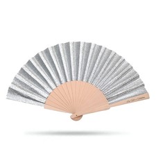 Silver Sparkle Hand Fan