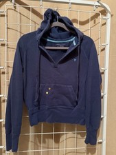 Vintage Y2K American Eagle Blue Fitted Hooded Sweatshirt - Size M