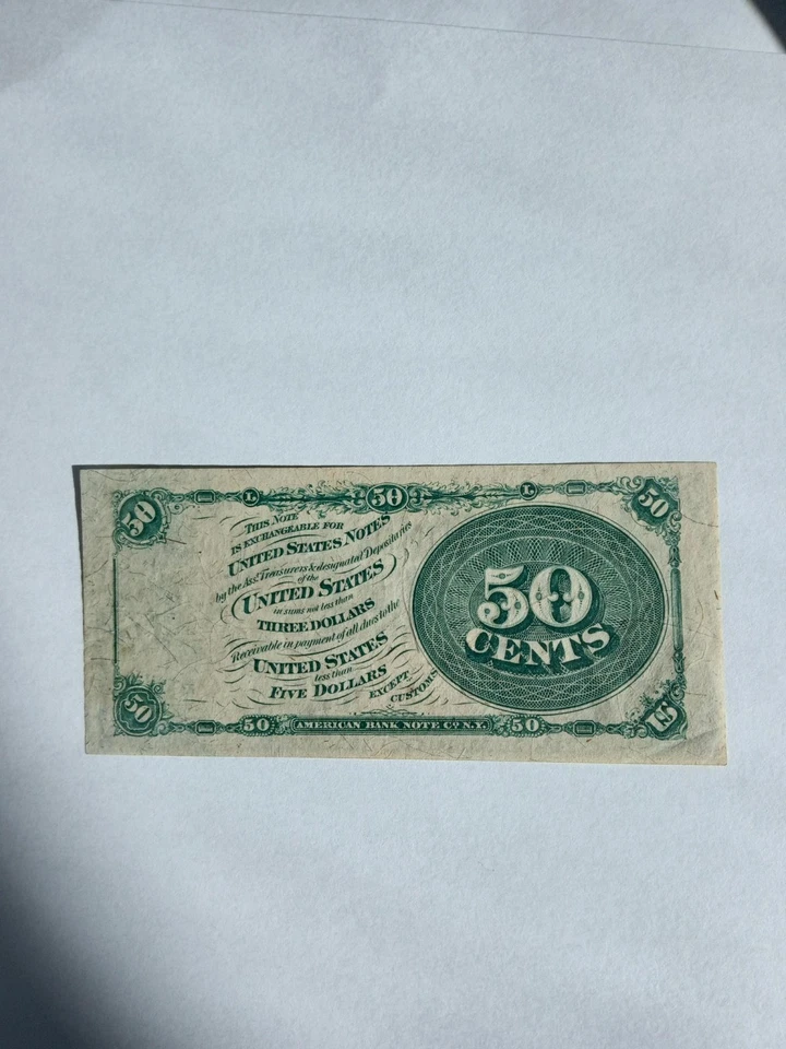 US Fractional Currency , 50c Stanton, Forth Issue, Fr-1376 - Image 3 of 4