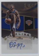 2022-23 Panini Select In Flight Signatures Blue Prizm 36/49 Obi Toppin Auto 0ud4
