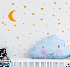 Moon and Stars Wall Decal Vinyl Sticker for Kids Boy Girls Baby Room Decorati