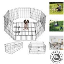 Multi-Functional Indoor/Outdoor Dog Fence - Safe, Portable, and Easy to Assemble