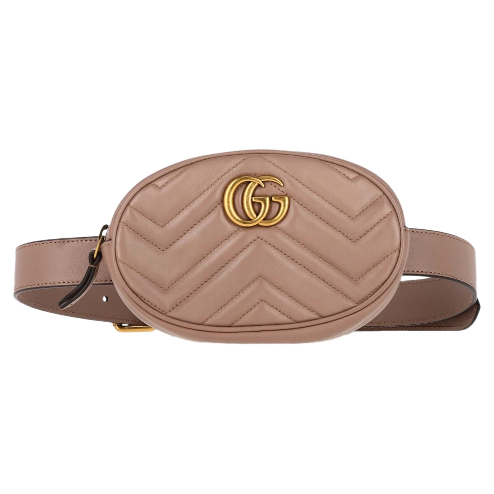 Sac ceinture Gucci Matelasse Gg Marmont en cuir femme beige taille unique