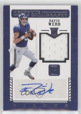 2017 Panini Pantheon Neophyte Calligraphy Rookies 88/99 Davis Webb #105 Auto v1x
