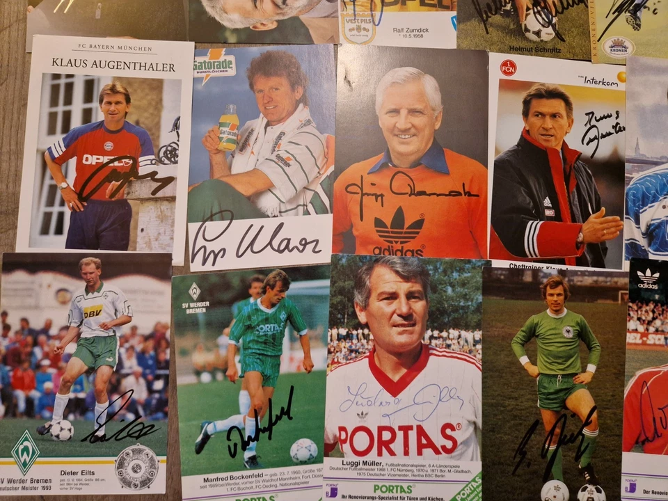 Sammlung - 23 originale Autogramme DFB Bundesliga 80er 90er rar Autogrammkarten - Bild 4 von 4