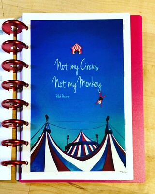 Not My Circus Not My Monkeys  DASHBOARD 4 use w/ the TUL/Arc (8 disc) Planner~