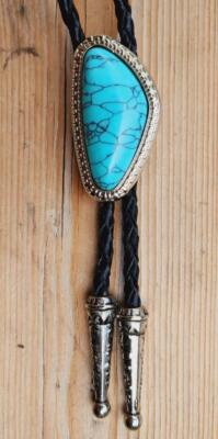 TEAL CRACKS COWGIRL RODEO COWBOY BOLOTIE WESTERN BOLO TIE