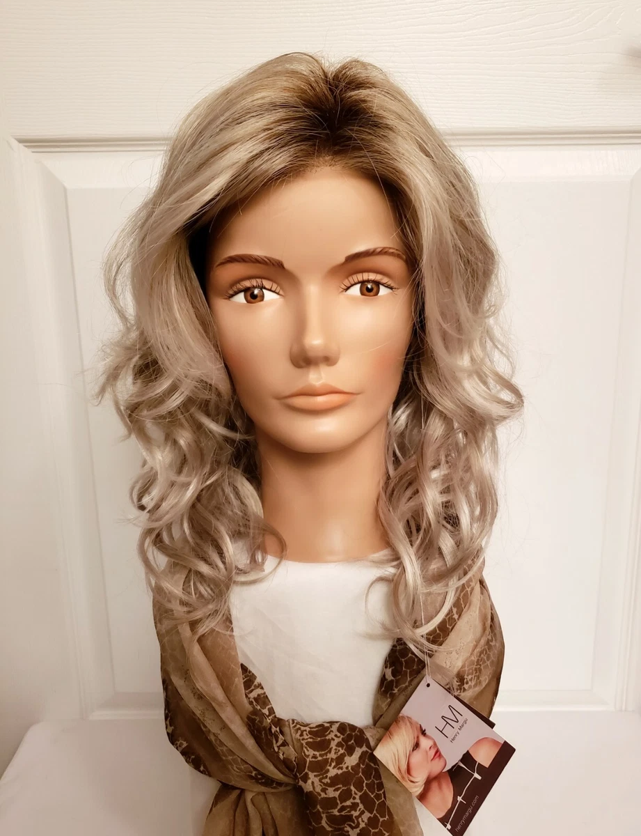 Henry Margu Hope Wig - 10/613GR Light Ash Blonde with Platinum Blonde Highlights and Medium Brown Roots Average - Cancer & Chemotherapy Wig